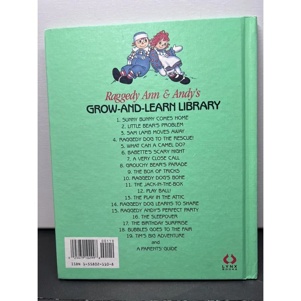RAGGEDY DOG'S BONE (RAGGEDY ANN & ANDY'S GROW AND LEARN #10- 1988 Hardcover VGC!